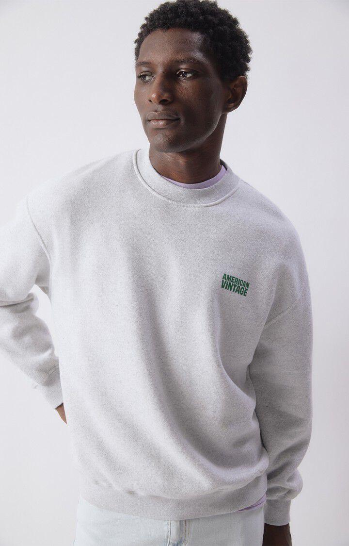 American Vintage Sweatshirt Baptown Gris Chine Herren grau meliert